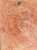 Peter Nuttall (British 1943-2011) ink and watercolour wash, St George and his steed, signed and dat