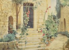 After Veronica Charlesworth (20th/21st century) limited edition print 'Hollyhocks' signed,