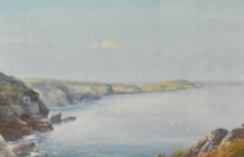 George Trevor (19th/20th century) gouache 'Townhead Newquay' signed lower left, entitled to gilt