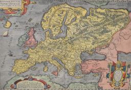 After Abraham Ortelius (Belgian 1527-1598) Europam, Sive Celticam Veterem (map of the Celtic Empire)