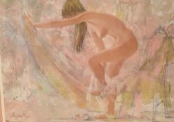 After Thornton Utz (American 1914-1999) limited edition colour print 'Morning Melody' nude boudoir