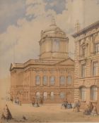 William Herdman (British 1805-1882) watercolour 'Liverpool Town Hall' monogrammed W.H under mount,