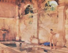 After Sir William Russell Flint R.A (British 1880-1969) colour prints 'The Passer By' and 'Re-