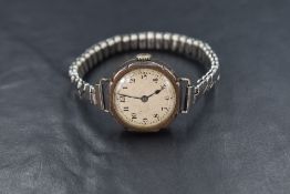 A silver wristwatch, the circular dial having Arabic numerals, marked 925, on a stainless steel