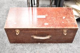 An early 20th century Electrolux pine vaccumcleaner storage box/trunk, L69cm