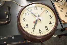 An early 20th century Smiths Sectric wall clock, w28cm