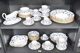 A Spode 'Blue Colonel' pattern fine bone china dinner service, having gilt edges and decorated