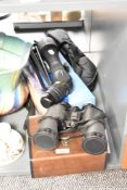 A pair of Bushnell Sportview binoculars, having fully coated optic, 7x50 zoom and carry case, sold