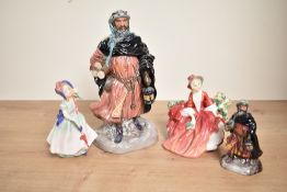 A group of four Royal Doulton bone china figures/figurines comprising 'Babie' HN 1679, 'Lydia' HN