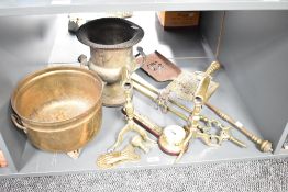 A Weme Chronometerwer Hamburg captains clock having temperature gauge, h28cm, sold together with a