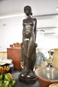 A 20th century figurine of a nude woman, impressed mark to reverse, 'RD 799228', h75cm