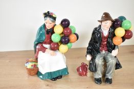 A Royal Doulton bone china figure 'The Balloon Man' HN 1954 sold together with Royal Doulton bone