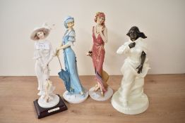 A group of figurines, to include a Royal Doulton Elizabeth figurine, (4)