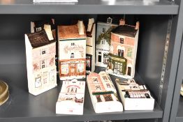 A quantity of Hazle Ceramic shop front facades, to include the Turret Pub, The Florist, and Mrs.