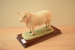 A Border Fine Arts limited edition figure 'Charolais Bull' model number L112, modelled by Ray Ayres,