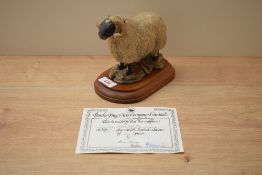 A Border Fine Arts limited edition figure 'Black Face Tup' modelled by Mairi Lang limited edition