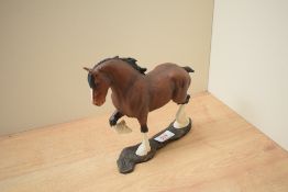 A Border Fine Arts Action Horses Shire/Heavy Horse (Bay) model number A20078, with box.