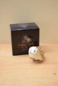 A Royal Crown Derby bone china 'Old Imari Hedgehog' paperweight, having Imari style decoration and