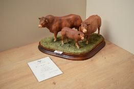 A Border Fine Arts limited edition figure group 'Limousin Family' model number B0885, modelled by
