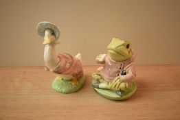 A Beswick Pottery limited edition 'Jeremy Fisher' number 1947/1500 sold alongside a Royal Albert