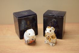 A Royal Crown Derby bone china limited edition paperweight New Year Mouse number 484/1000 with