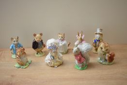 A group of nine Beswick Pottery Beatrix Potter characters to include 'Pigling Bland', 'Timmy