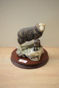 A Border Fine Arts limited edition figure group Herdwick Ewe and Lamb, model number L79 modelled