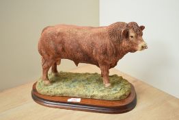 A Border Fine Arts limited edition figure 'Limousin Bull' model number B0531, modelled by Jack