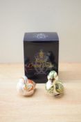 A Royal Crown Derby bone china collectors guild exclusive 'Teal Duckling' paperweight sold alongside