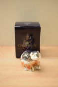 A Royal Crown Derby bone china limited edition 'Riverbank Beaver' paperweight, number 2946/5000,