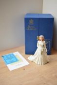 A Royal Doulton bone china limited edition figurine to Commemorate the Royal Wedding 23rd July
