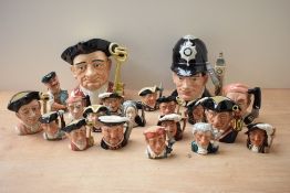 A collection of twenty Royal Doulton bone china character jugs to include 'Gooler' D6578, '