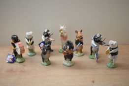 A Beswick Pottery 'Pig Parade' comprising 'John' PP1, 'Matthew' PP2, 'David' PP3, 'Daniel' PP 5