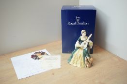 A Royal Doulton bone china limited edition figurine 'Margaert Tudor' HN 3838, modelled by Pauline