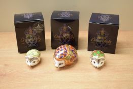 A Royal Crown Derby bone china collectors guild exclusive Orchard Hedgehog paperweight sold