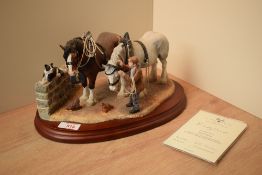 A limited edition Border Fine Arts figure group 'Nearly Ready' model number B1297, designed by