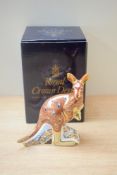 A Royal Crown Derby bone china limited edition Australian Collection 'Kangaroo' paperweight,