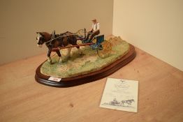 A limited edition Border Fine Arts figure group 'Rowing Up' model number B0598 by Ray Ayres, limited
