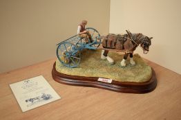 A limited edition Border Fine Arts figure group 'Loose Raking' model number B0697, designed by Ray