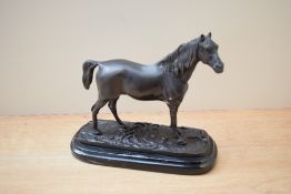 After Pierre Jules Mene (1810-1877) an appealing reproduction cast patinated metal study of a