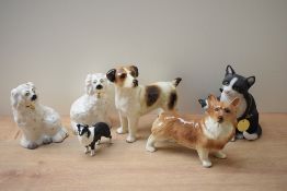 A Beswick Pottery study 'Sheepdog' (Small) model number 1854 by Arthur Gredington in black and white