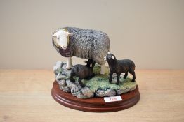 A Border Fine Arts limited edition figure group 'Herdwick Ewe & Lambs' model number B1393,