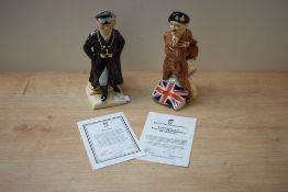 Two Kevin Francis Ceramics limited edition figural jugs 'Field Marshal Viscout Montgomery of