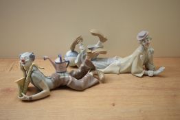 Two large Lladro porcelain figures comprising 'Clown with Beach Ball' model number 4618 and 'Seeds