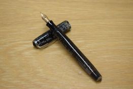 A Parker Vacumatic fountain pen in Grey Pearl with three narrow bands to the cap having Parker