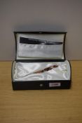 A boxed Conway Stewart 58 lever fill fountain pen 23/380 in Razor Shell with one wide and two narrow