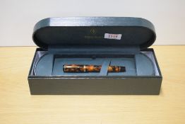 A boxed Conway Stewart converter fill Collectors Edition fountain pen in Classic Brown No58/205 with