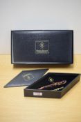 A boxed Conway Stewart Regency 548/033 converter fill fountain pen in Sepia Blue with one wide cap