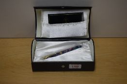 A boxed Conway Stewart 58 Series lever fill fountain pen in Azure No625/010 with one wide and two