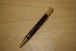 A Parker Duofold Ballpoint pen in Burgundy